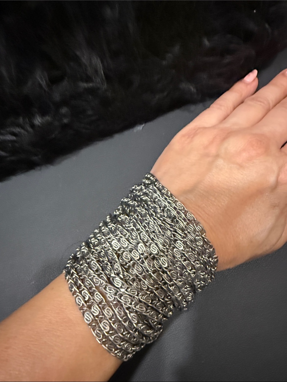 Silver Multi-Strand Statement Bracelet - Women Jewelry
